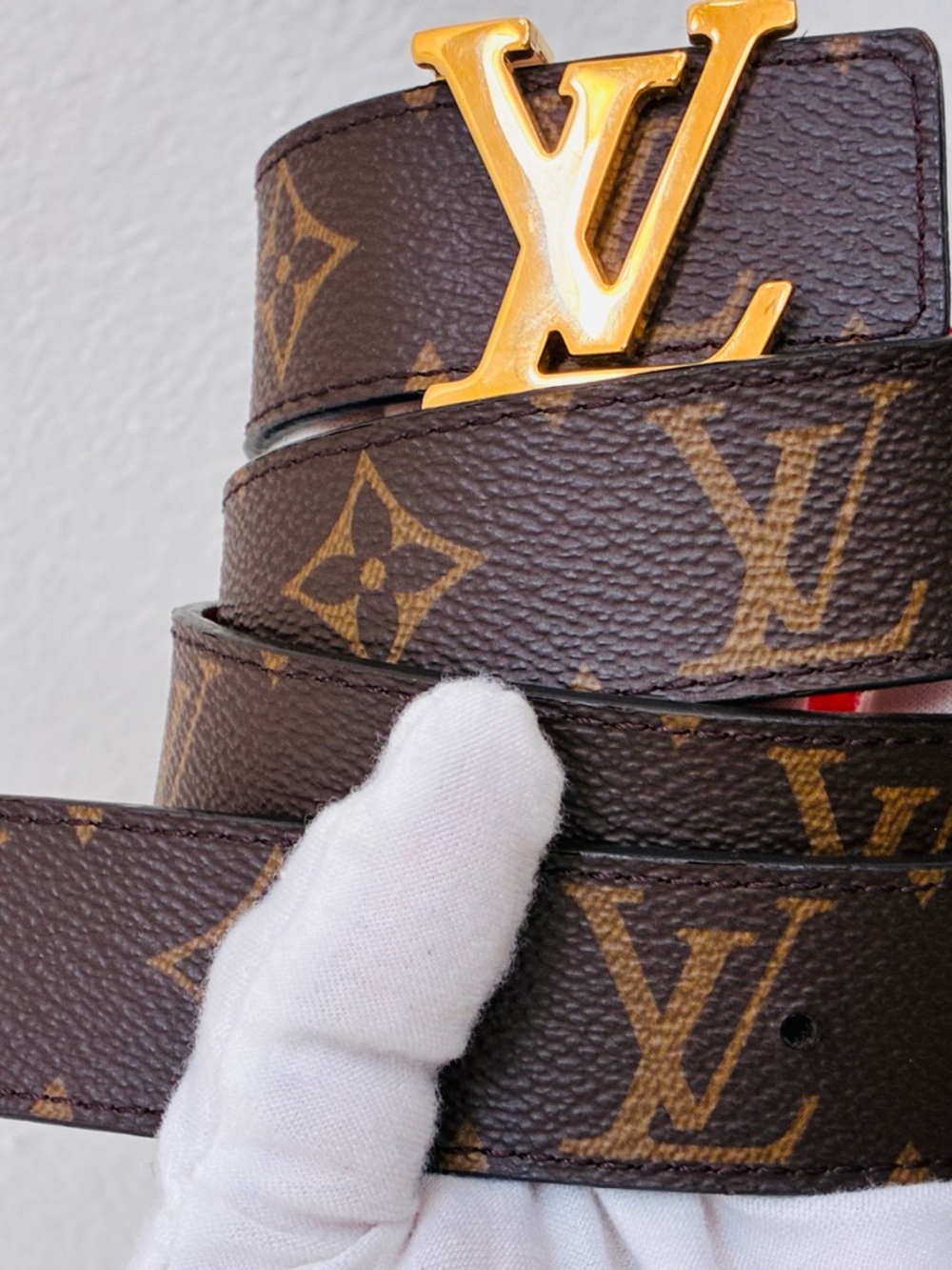LOUIS VUITTON Monogram 30mm LV Initiales Reversible Belt - Picture 4 of 9